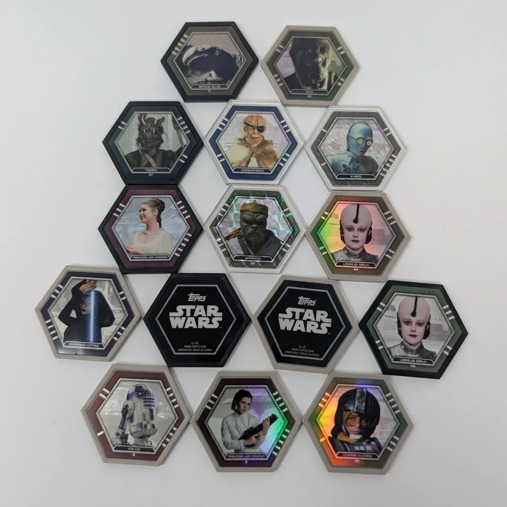 Topps Star Wars Galactic Connexions Tiles Lot of 15 - Princess Leia R2-D2 Holo - Picture 1 of 16